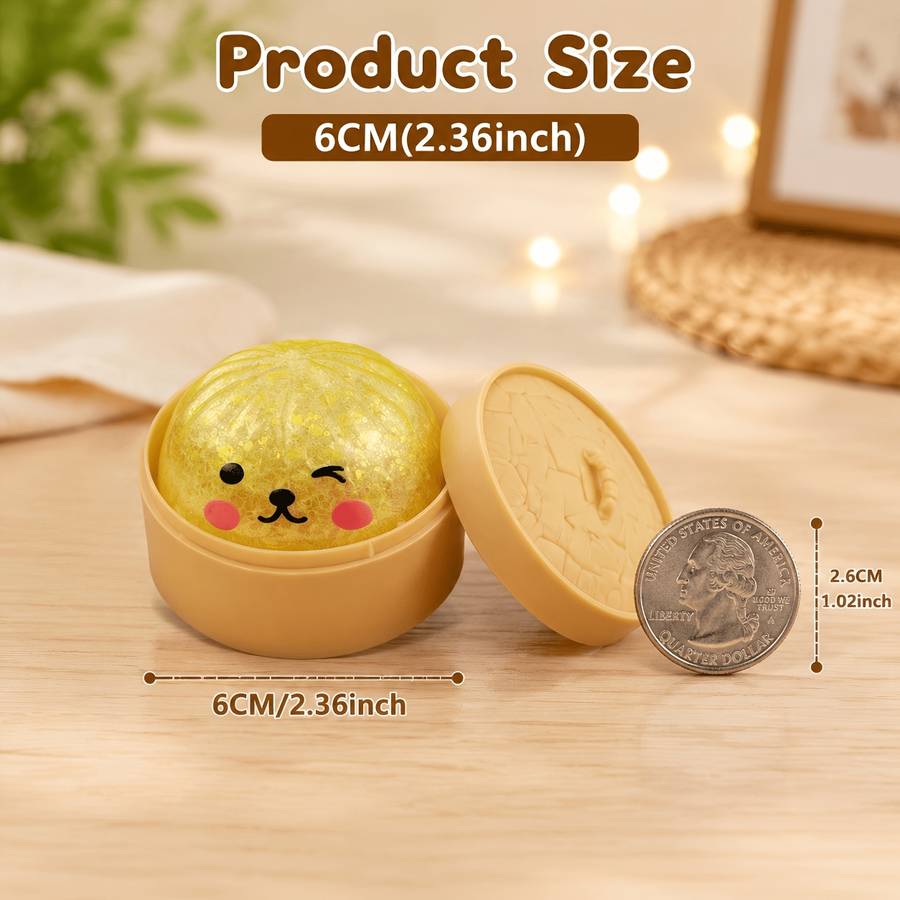 Squeezable Toys Style 2Pcs1 Steamed Bun 1 Steamer Set