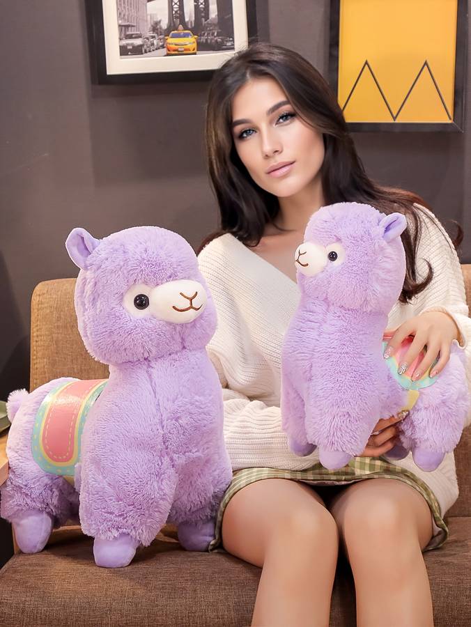 Toy Doll color Pink Saddle Alpaca size Large Size 50 Cm