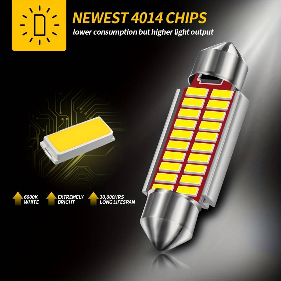 Car Lights Items 2Pcs16Smd36Mm