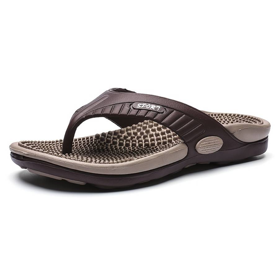 Men Slippers Summer Style Khaki 1 Size Uk 8