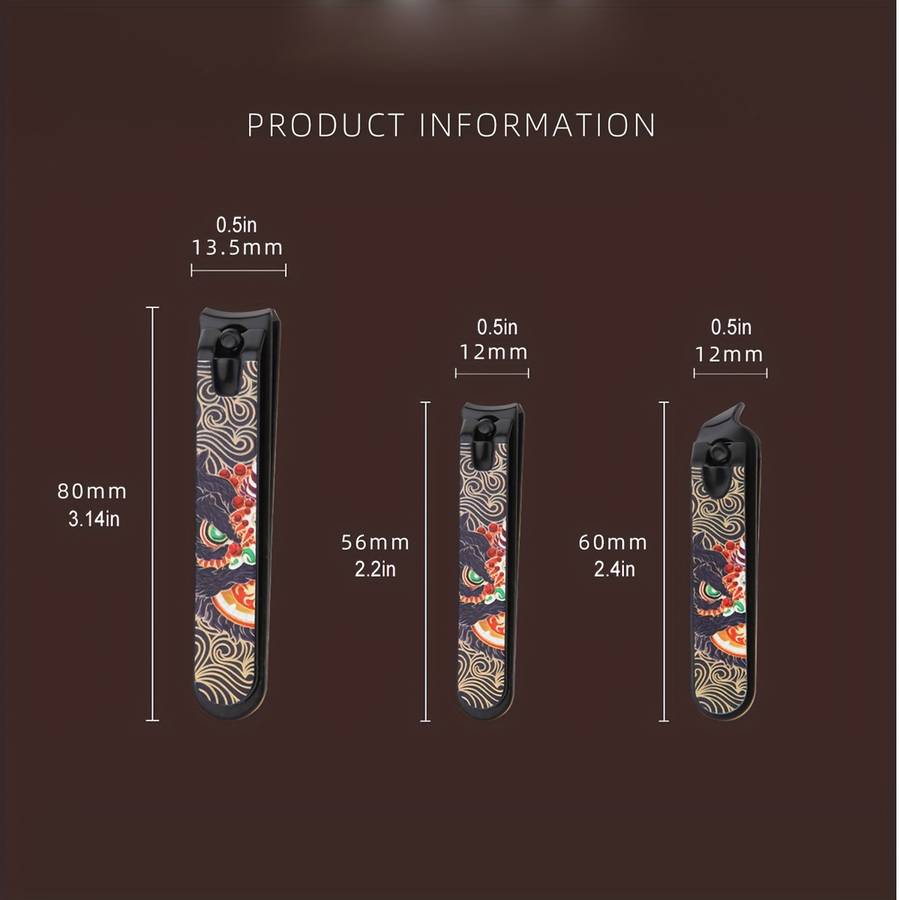 3pcs Set of Double-edged Super Hard Precision Steel Nail Clippers High Carbon Steel Sharp Nail