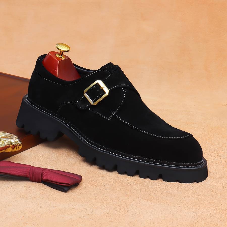 Mens Leather Shoes Color Black Sizeuk 6.5