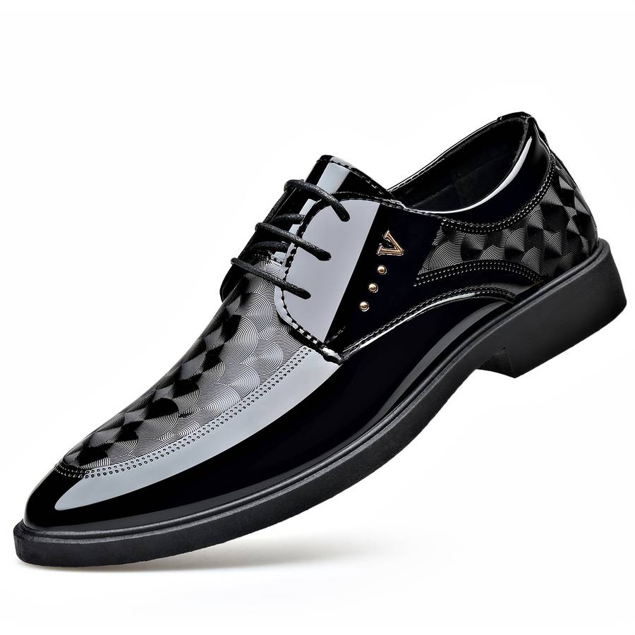 Mens Leather Shoes Color Black Sizeuk 7.5