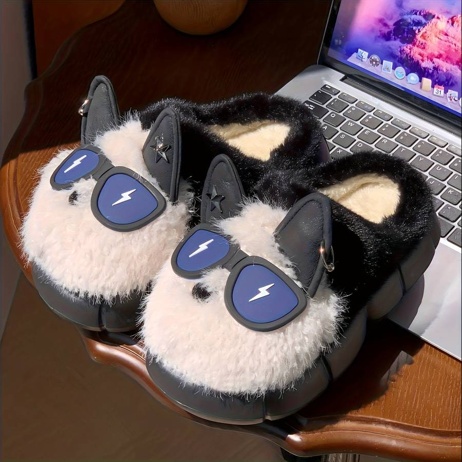 Cotton Slippers Color Black Sizeuk 5-5.5 Big Kid