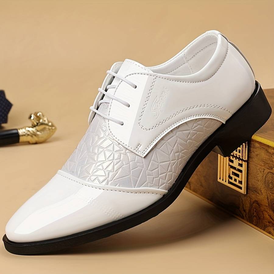 Mens Leather Shoes Color White Sizeuk 8