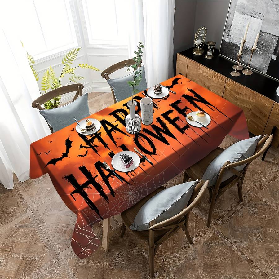 Halloween tablecloth decoration size 55.1 x 70.8in or 140 x 180cm