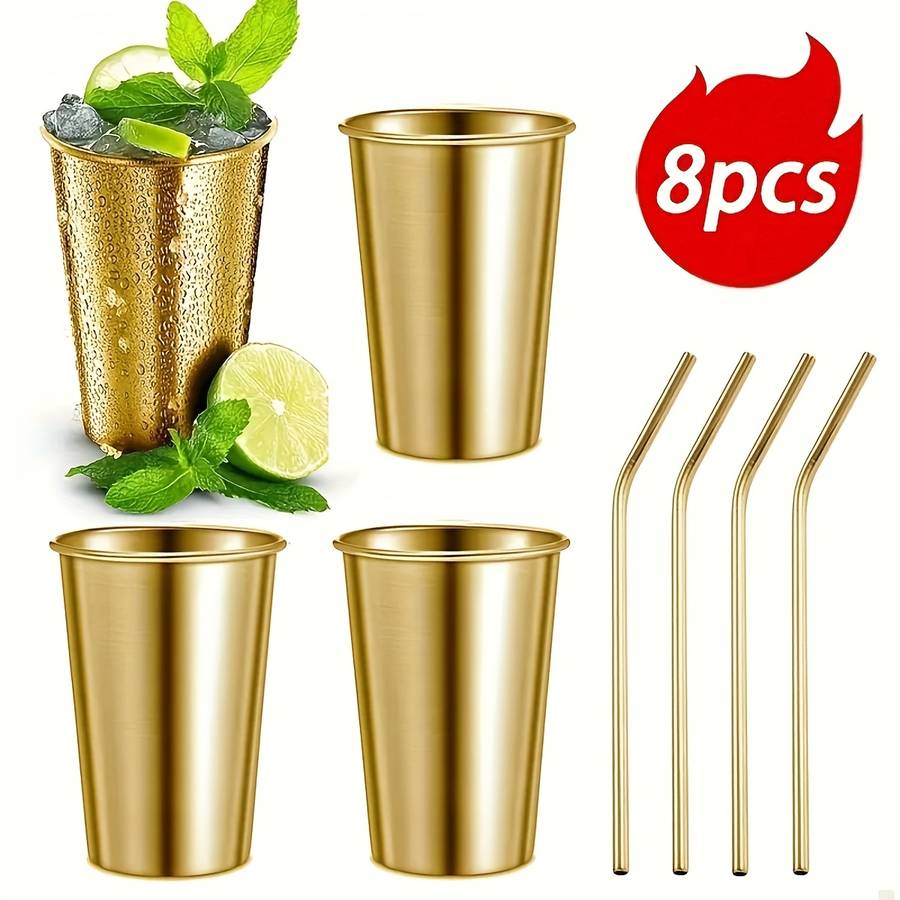 Water Cup Color Golden Quantity8Pcs