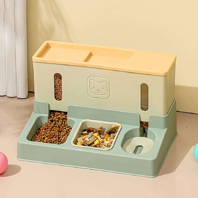 Pet Supplies Color Green Automatic Feeder Set