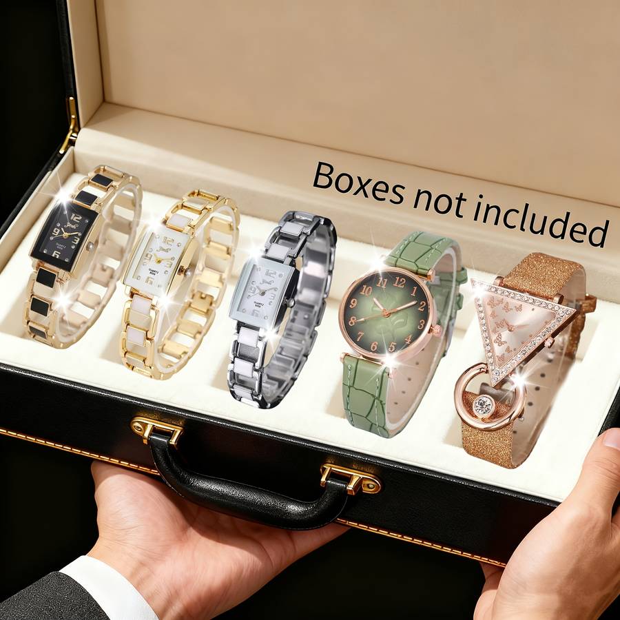 5Pcs Women Watch Quartz Able Women Exquisite Watches