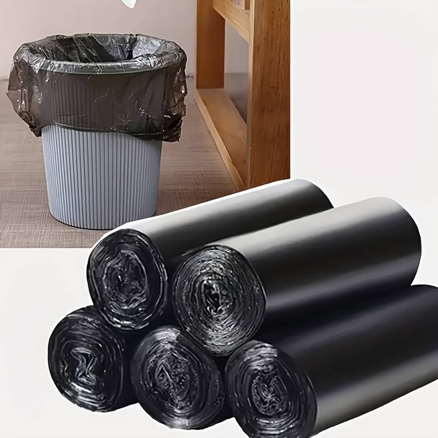 Trash Bag5 Rolls Of 100 Black Pieces