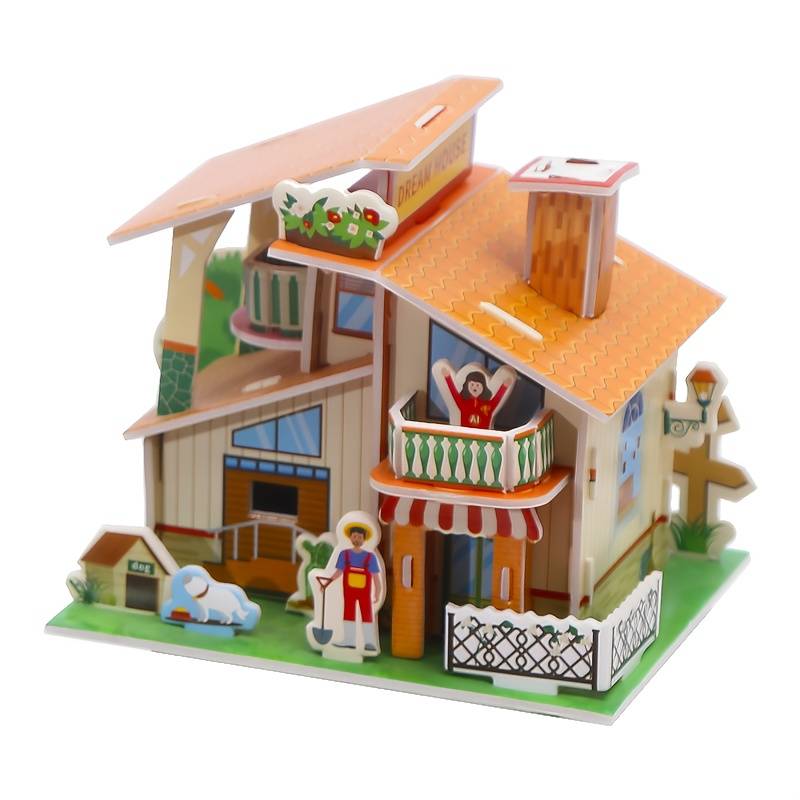 Building Toy Architectural Model Toy Set Style 3D Model Jigsaw Puzzle