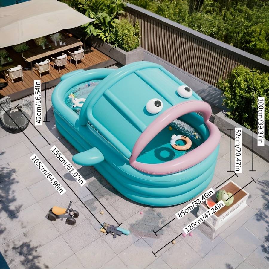 Swimming Pool Model 1 Piece  With Foot Pump Inflator  With A Repair Patch