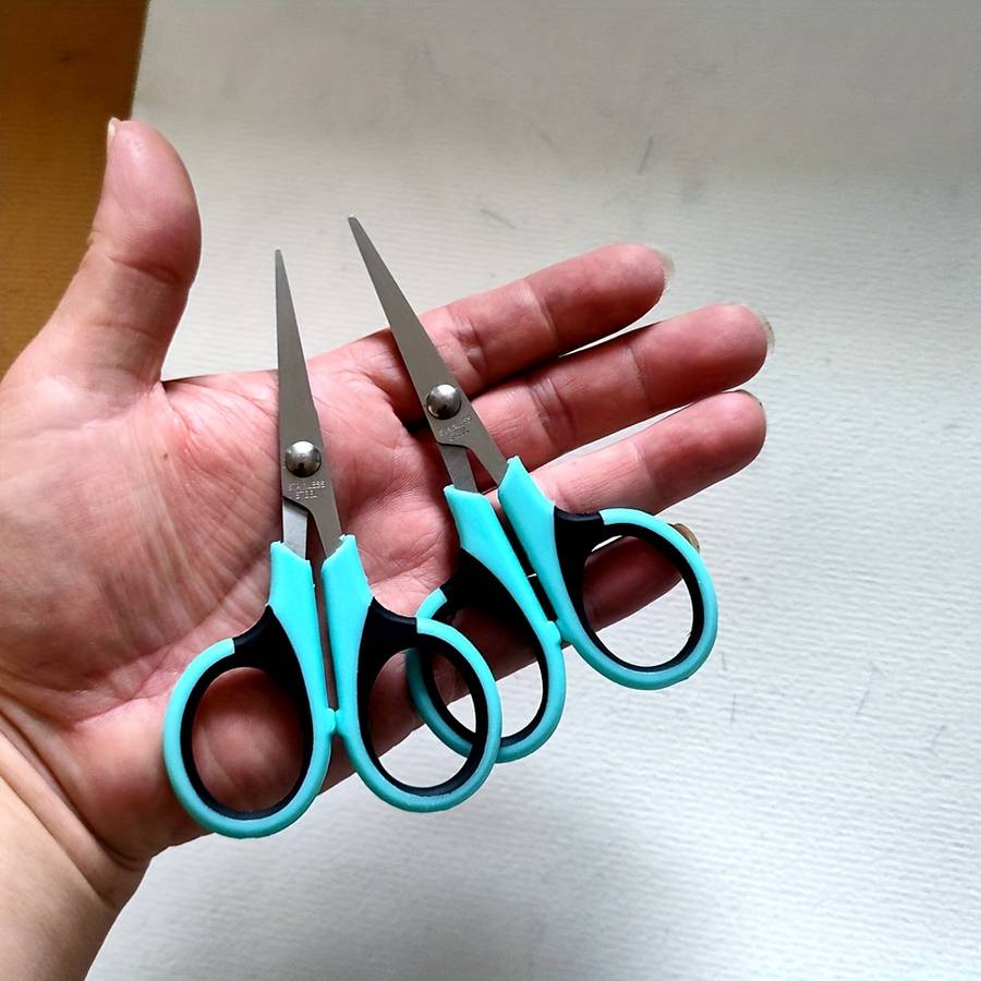Scissors Quantity 2 Pairs Of 4.5 Inch Rubber And Plastic Scissors