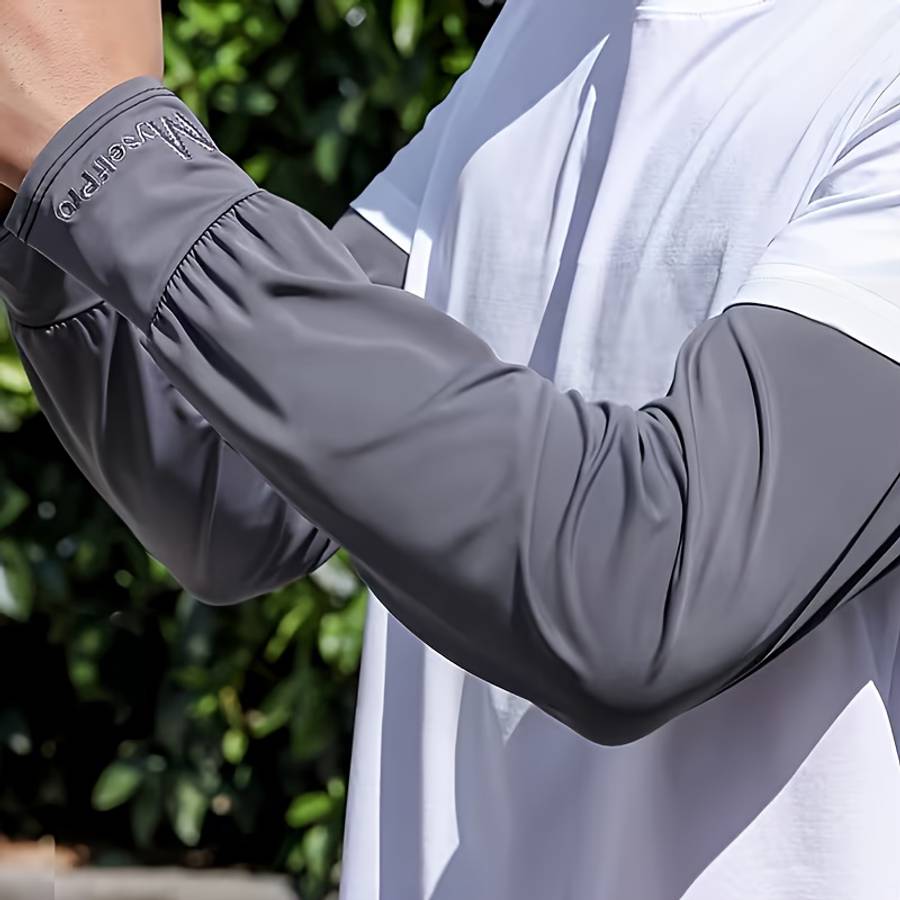 Sunscreen Sleeves Color 4Pcs Light Gray