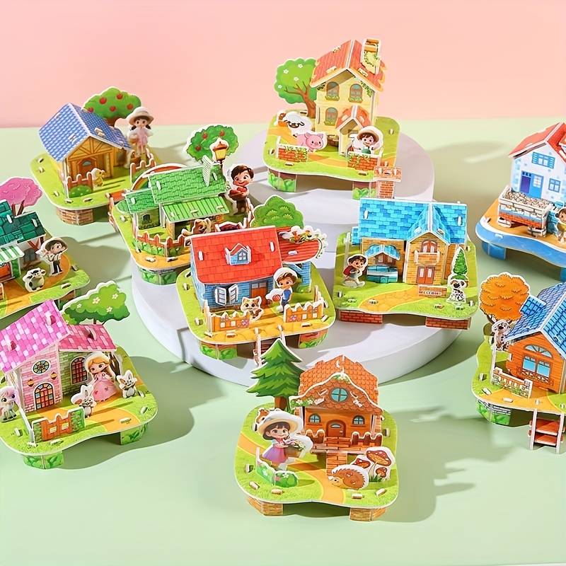 Building Toy Architectural Model Toy Set Model 3Pcs Random Styles