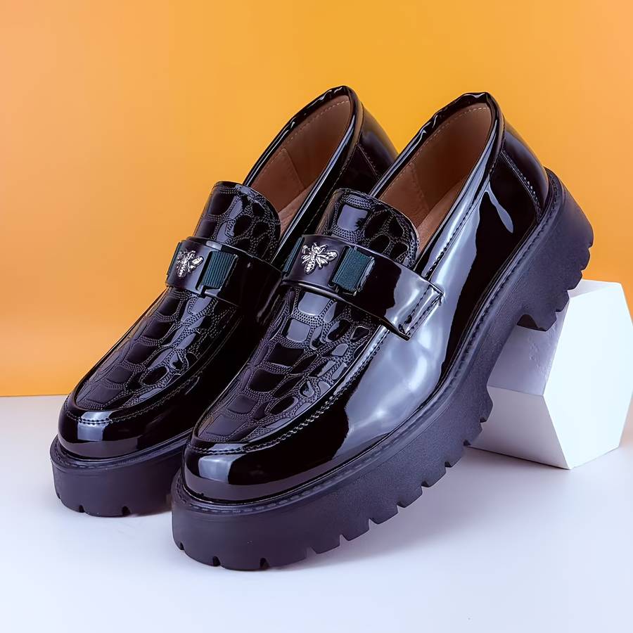 Mens Leather Shoes Color Black Sizeuk 8.5