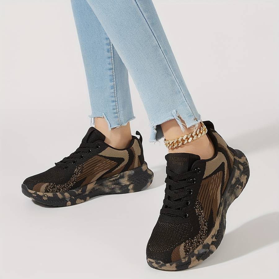 Women S Sneakers Color Brown Camouflage Sizeuk 7.5