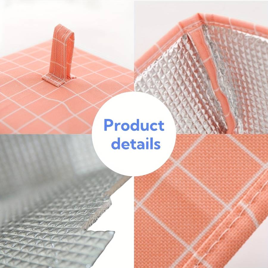 Food Cover Color Pink Plaid 3Pcs