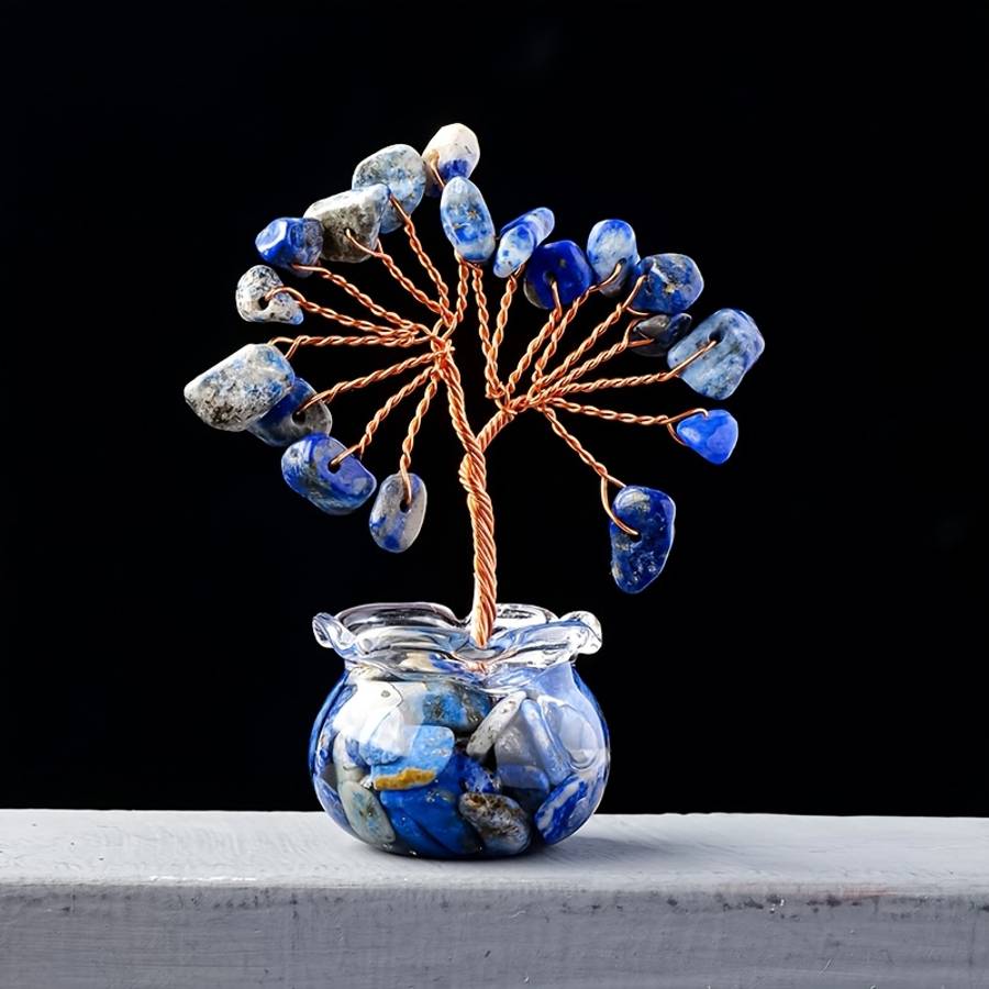 Car Interior Decor Color 1 Piece Of Amethyst Vase With A Money Tree