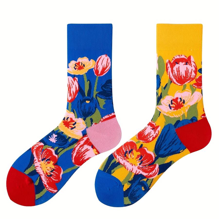 Women S Socks Color Mixed ColorFlower1 Pair Size Onesize