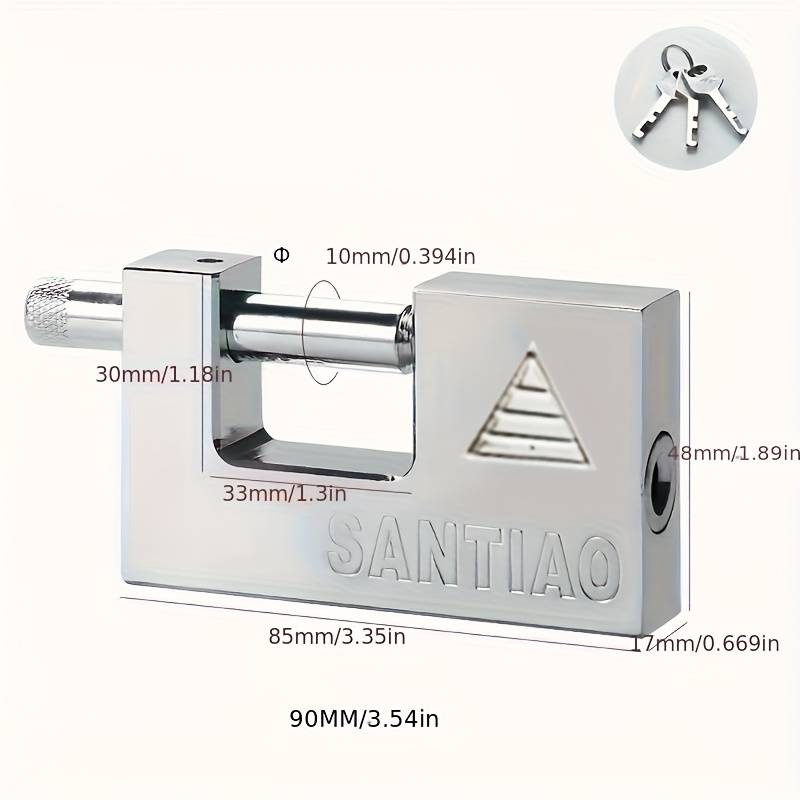 Lock Model 40Mm 1.57In 1 Lock  3 Keys