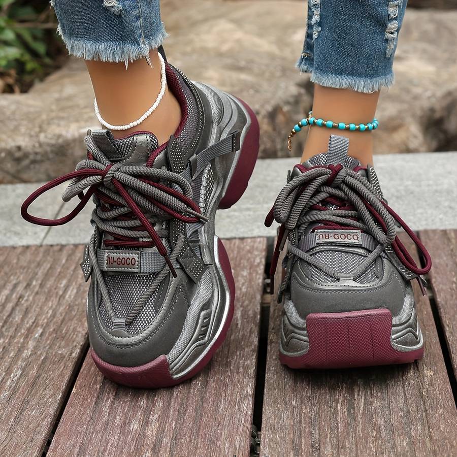 Women S Sneakers Color Claret Sizeuk 5
