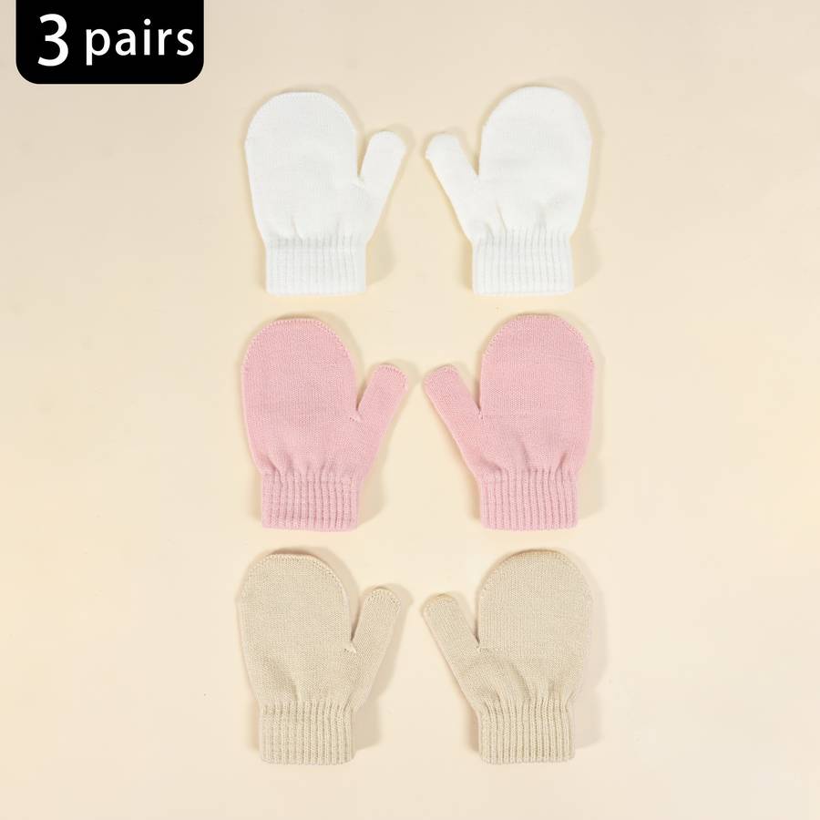 Winter Gloves Color Black Add Grey Add White Size 1 To 3Y