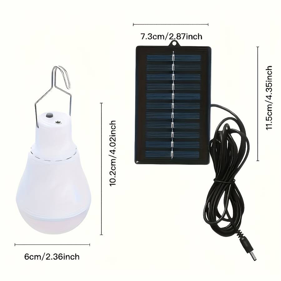 Solar Emergency Lights Color 2 Pcs  White Light