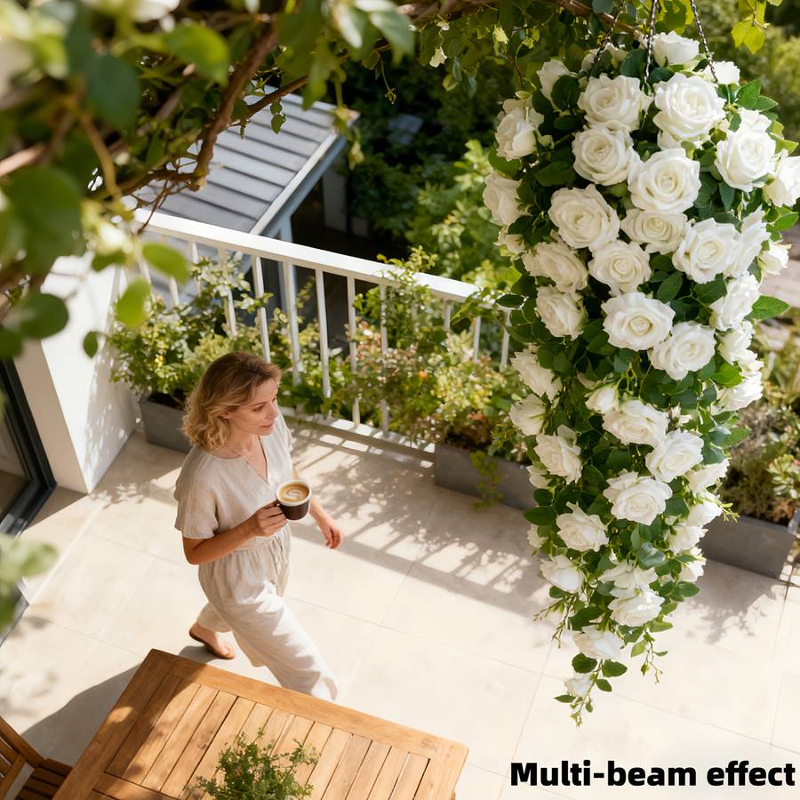 Simulated Flower Style 1Piece Set Of Highend Artificial Wallmounted White Rose Vine