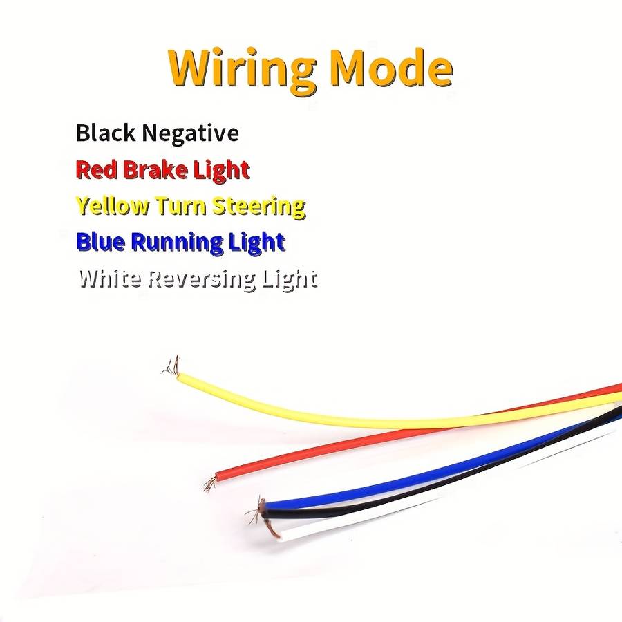 2pcs White Red Full Sealing Rubber Multi-Purpose Multi-Function Trailer LED Taillight