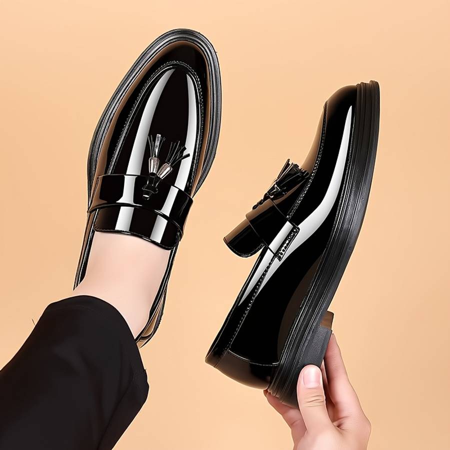 Mens Leather Shoes Color Black Sizeuk 10.5