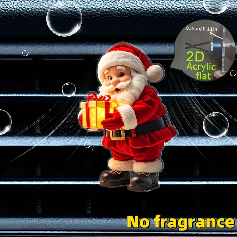 Car Interior Decor Style Santa Claus Refillable Car Air Freshener Perfume Diffuser Clip