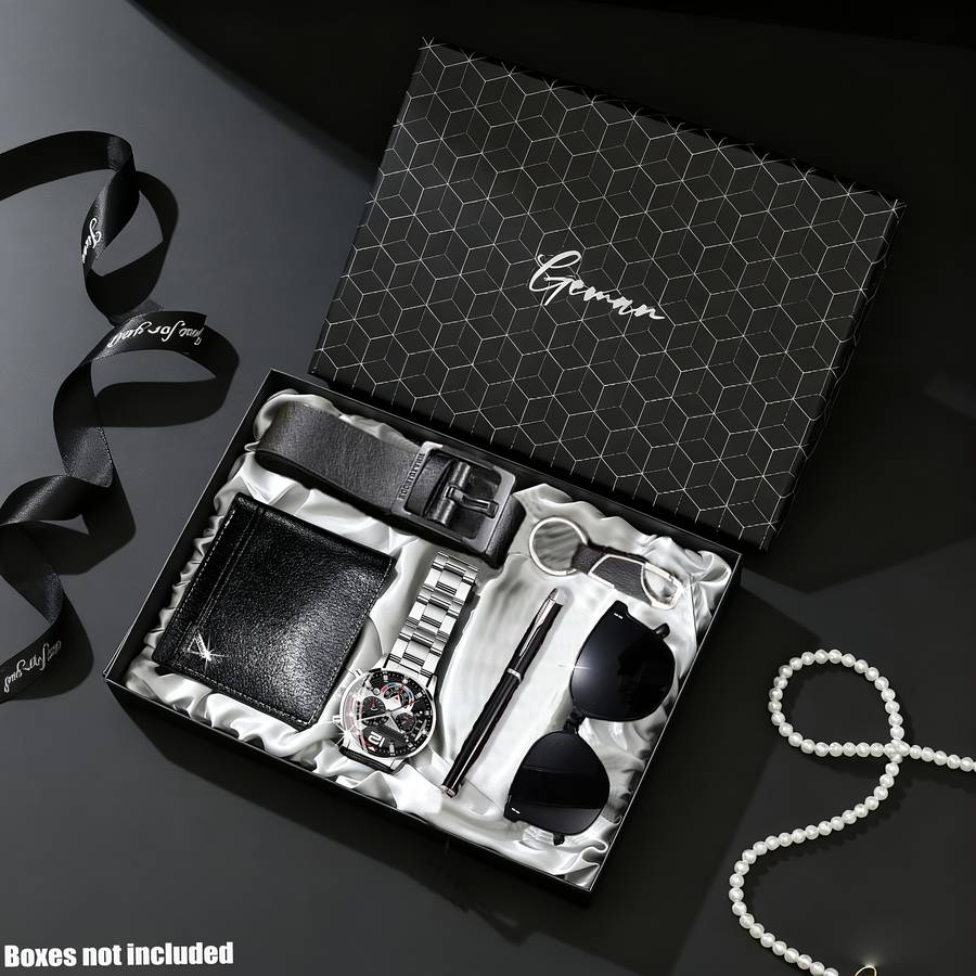 6Pcs Men Fashion Business High End Luxury Exquisite Watch Set Various