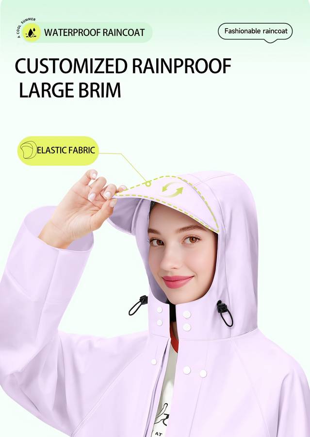 Raincoat Light Purple Size Asian M