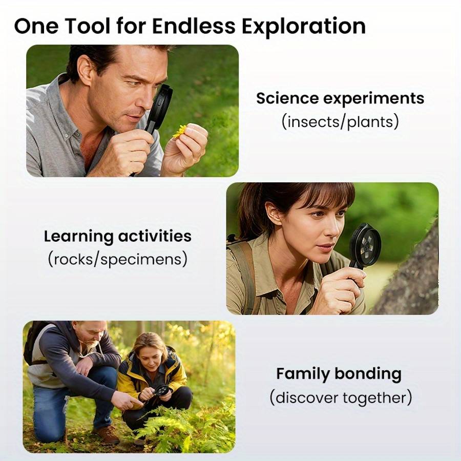 Zealtron 500X Hd Digital Microscope Magnification Portable Handheld Super Black