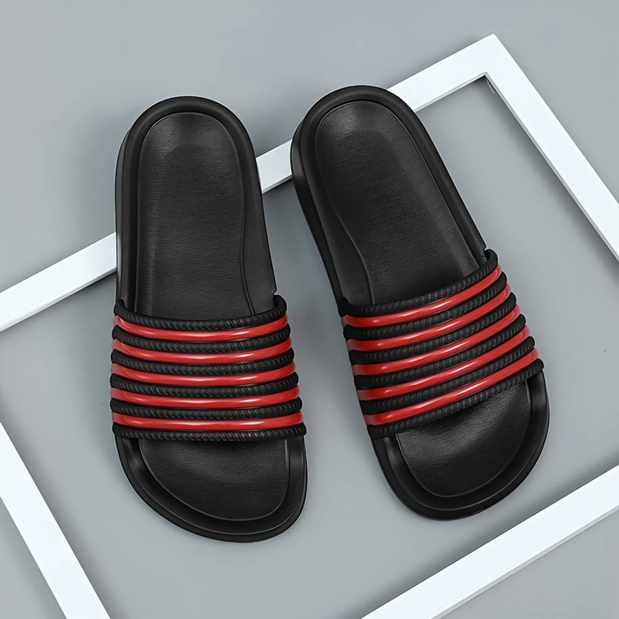 Men Slippers Summer Style Red Size Uk 6.5
