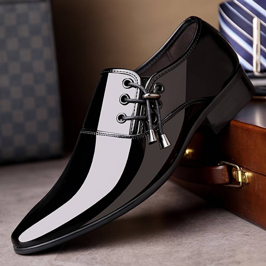 Mens Leather Shoes Color Black Sizeuk 8