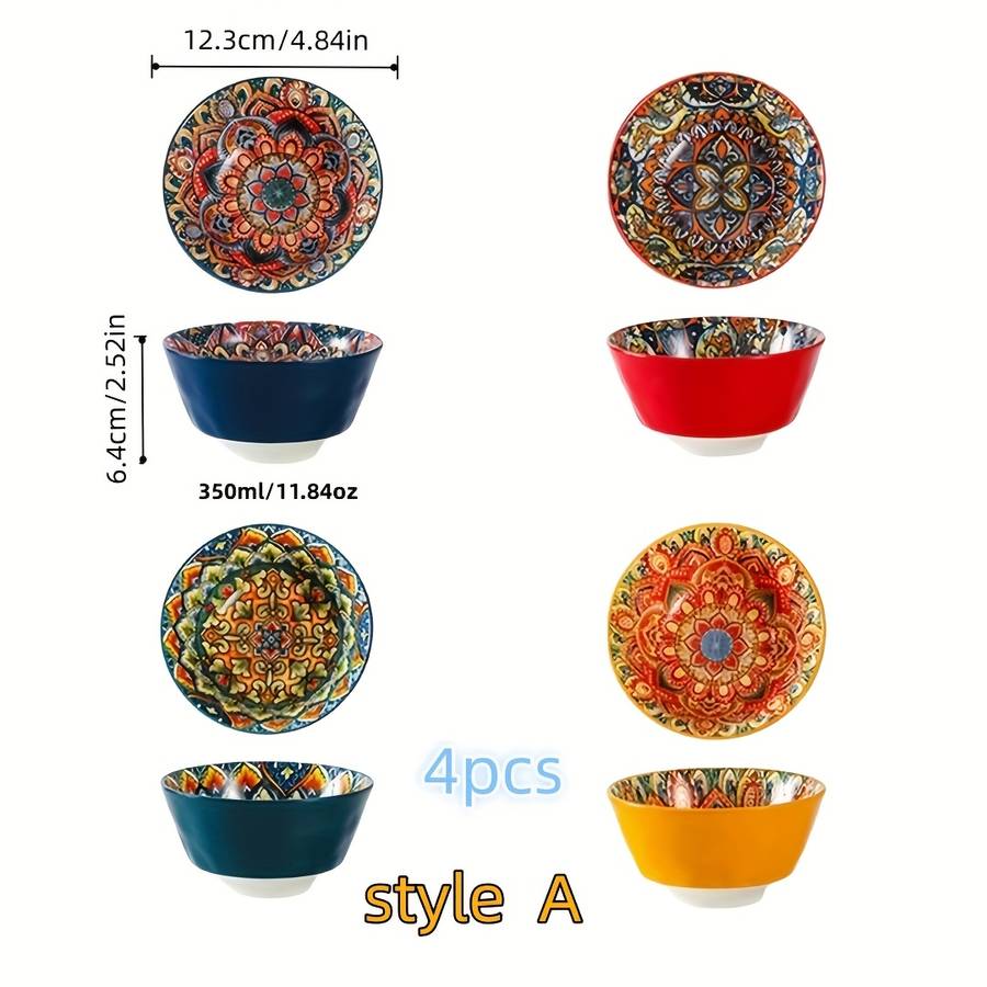 Bowl Color 1 Set Of 4 Pieces Combination A