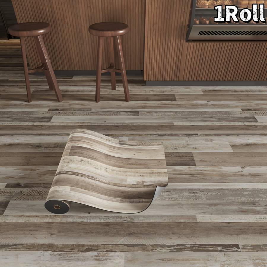 Self Adhesive Floor Stickers Cool Gray Stripes 3Rolls