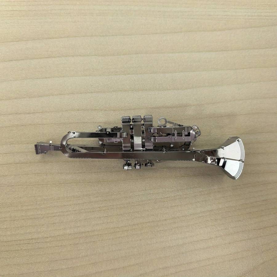 3D Puzzle Musical Instrument Model Items Silvery Trumpet