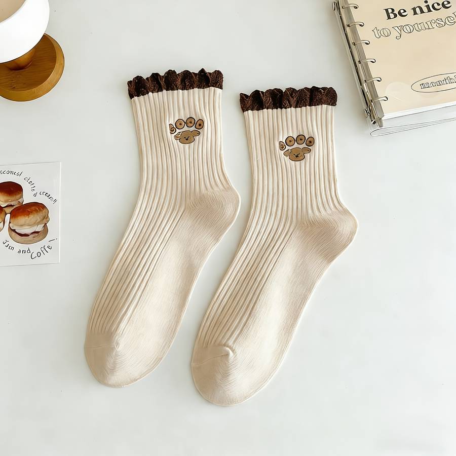 Women S Socks Color 5 Pairslight Coffee Size Onesize