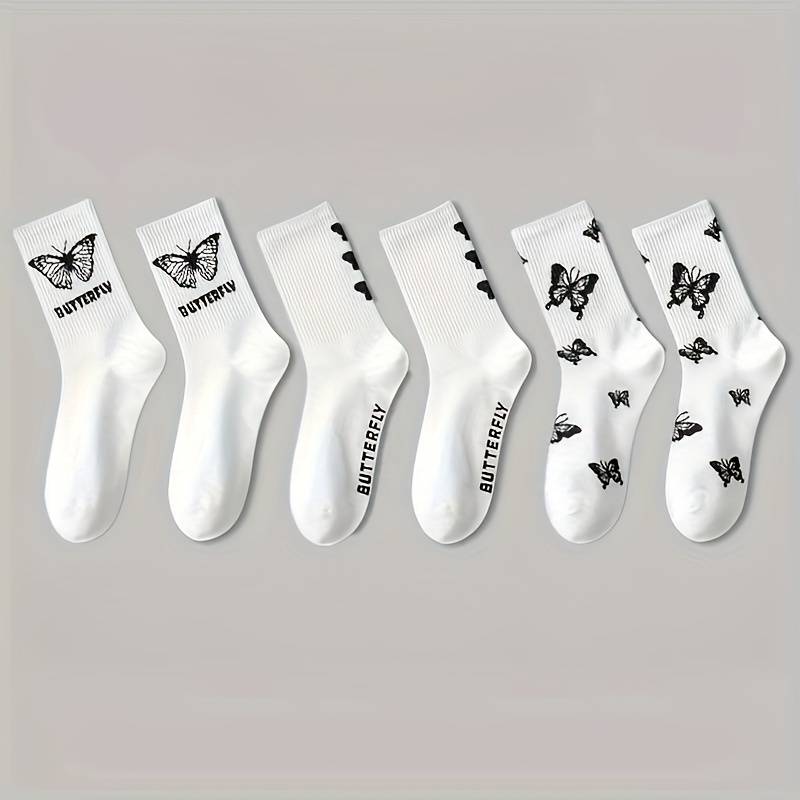 5 Pairs Mixed Color One Size High Elastic Socks