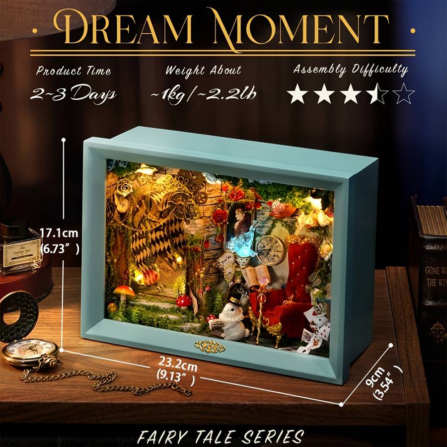 Diy Wooden 3D Model Building Kit Wood Craft With Miniature Scenes Easy