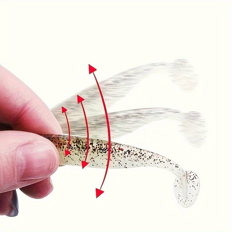 30pcs 9cm Silicone Soft Fishing Lures Set in Red Assorted Sizes Swimbaits Shad Worm Artificial Ba