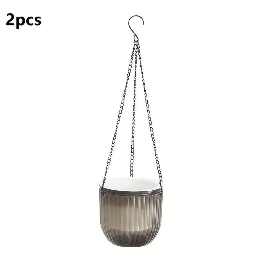2Pcs Heavy Duty Automatic Selfwatering Hanging Planters With User Friendly