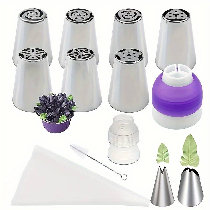 Professional Cake Decorating Head Color 13 Piece Decorating Set  White Bag