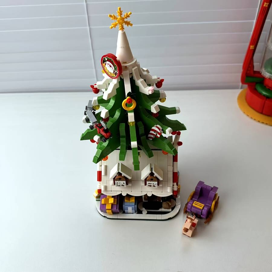 Building Toy Architectural Model Toy Set Color Christmas Tree House   Gift Box