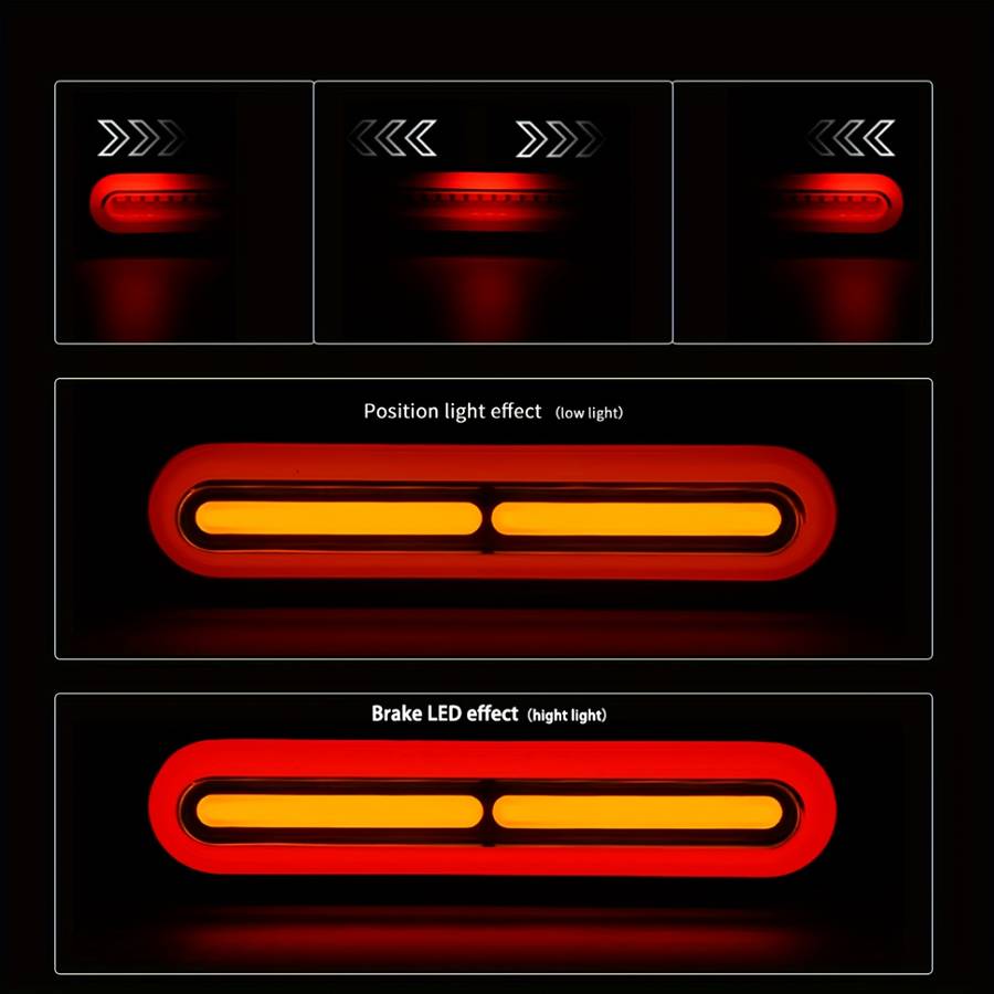 1pc Motorcycle LED Daytime Running Lights with Turn Signal Functionality Dual Direc