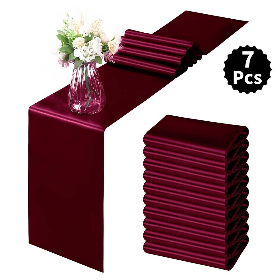 Wedding Supplies Color Burgundy Items 7Pcs 30.48X274.32Cm