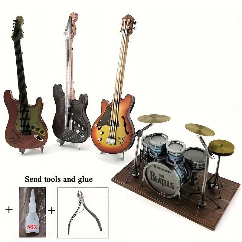 3D Puzzle Musical Instrument Model Color Drum Kit